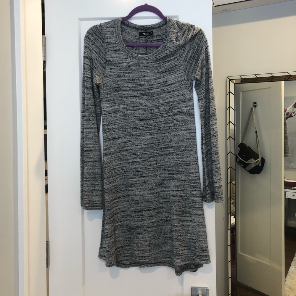 Heather grey long sleeve dress